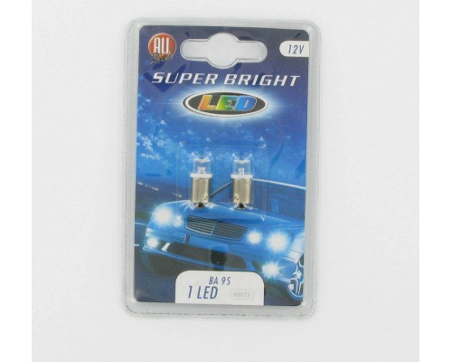All Ride BA9 Single LED – Twin Pack – White - VW T25, T4, T5 etc