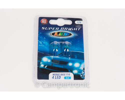 All Ride T10 Wedge Base LED – Twin Pack – Blue