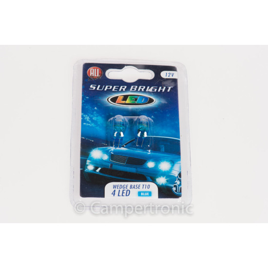 All Ride T10 Wedge Base LED – Twin Pack – Blue