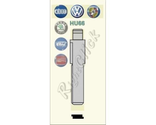 HAA HU66 Key Blanks for RIGHT CLICK Flip Key Remotes – Pack of 10