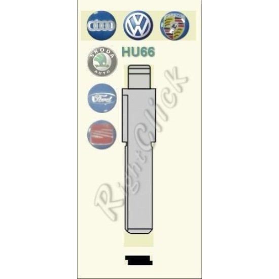 HAA HU66 Key Blanks for RIGHT CLICK Flip Key Remotes – Pack of 10