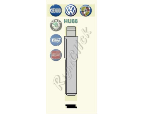 HAA HU66 Polo Blank Key Blade for RIGHT CLICK Flip Keys - uncut
