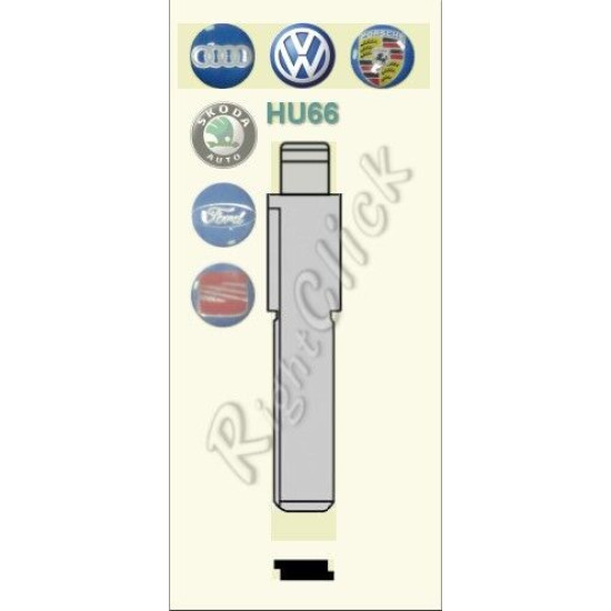 HAA HU66 Polo Blank Key Blade for RIGHT CLICK Flip Keys - uncut