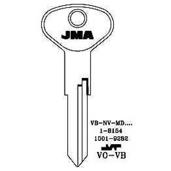 JMA Key VW Blank – VO-VB Camper Van Bus Beetle Bay Split