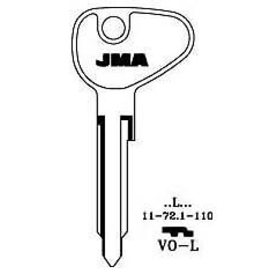 JMA key Blank VO-L VW Camper Key Blank