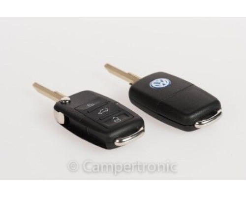 VW Style Flip Key Shell – 3 Button,  AH49 – VWT4/Golf/Polo/Audi/Seat - uncut
