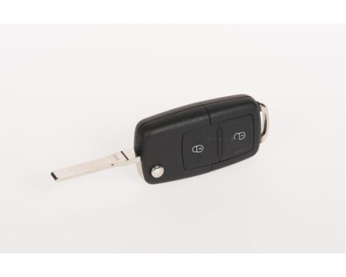 VW style Flip Key Shell – 2 Button, HU66 – for VWT5/Golf/Polo/Audi/Seat (uncut)