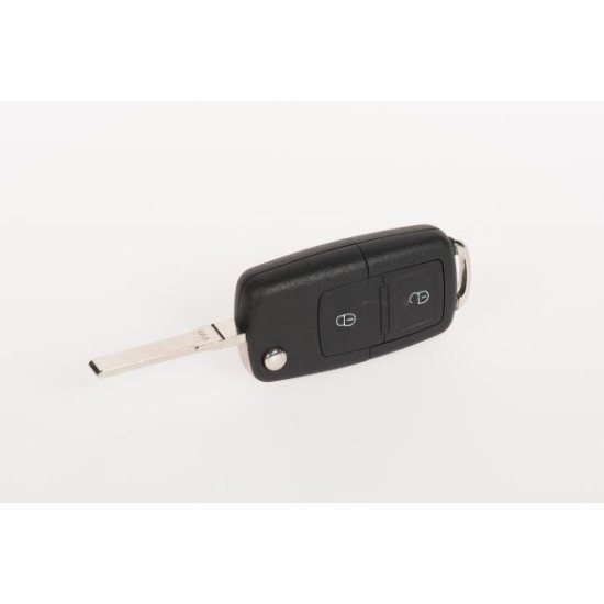 VW style Flip Key Shell – 2 Button, HU66 – for VWT5/Golf/Polo/Audi/Seat (uncut)